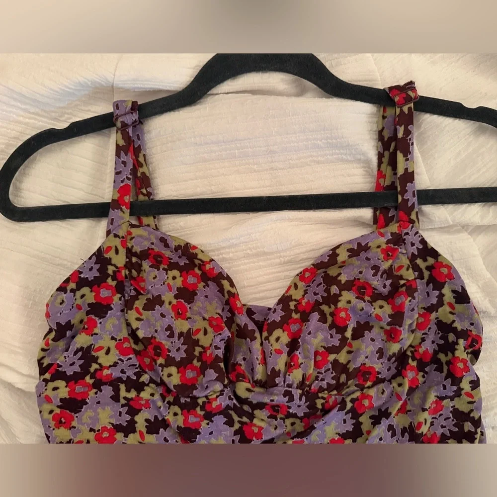 Urban Outfitters Floral Mini Dress – Adjustable Straps | Y2K Vibes 🌸 size LG - Picture 4 of 10
